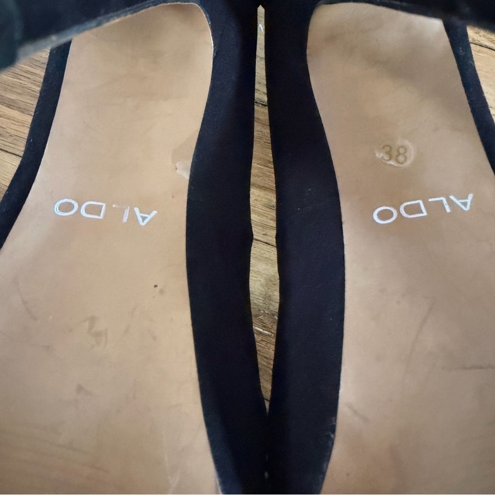 Aldo Black Velvet Studded Heels - Picture 3 of 3